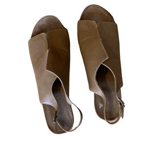 Tan wedge sandals